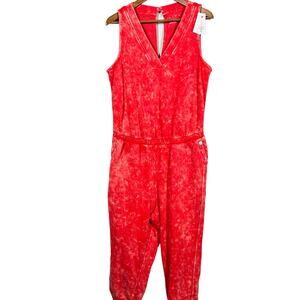 NEW! Lane Bryant Livi Activewear Jumpsuit Romper Sleeveless Salmon - 26/28